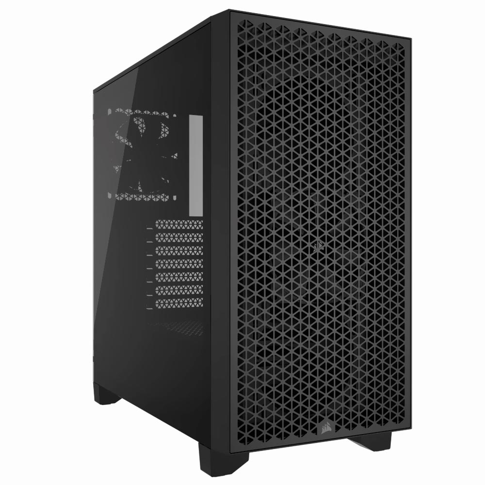 Foto do Produto Gabinete Gamer Corsair 3000D Airflow CC-9011251-WW Mid Tower / 2 Cooler - Preto