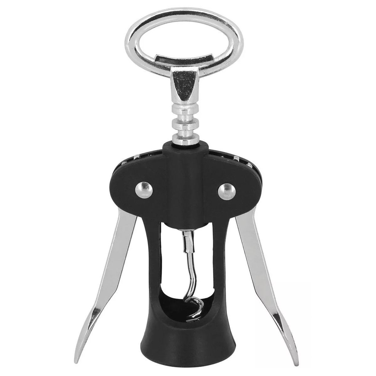 Foto do Produto ABRIDOR DE VINO Y BOTELLAS SACACORCHOS CROMADO NEGRO