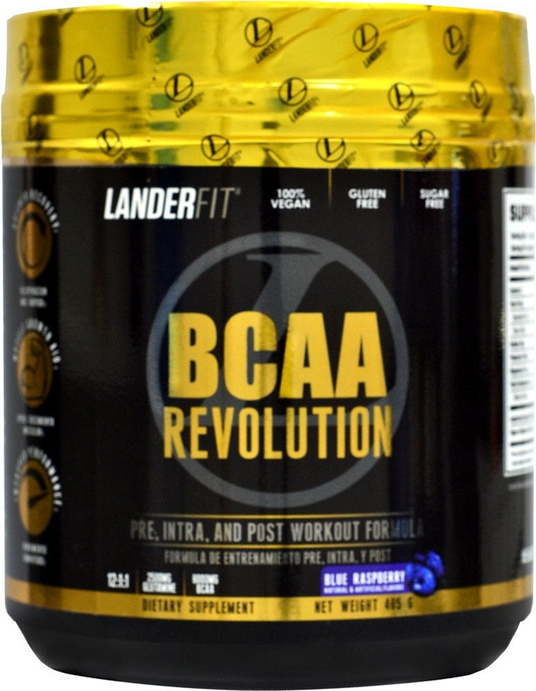 Foto do Produto Landerfit BCAA Revolution Blue Raspberry - 405g