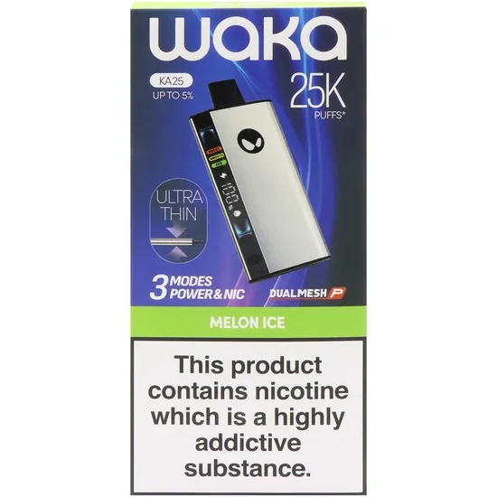 Foto do Produto Vaper Descartável Waka KA25 Melon Ice 25000 Puffs