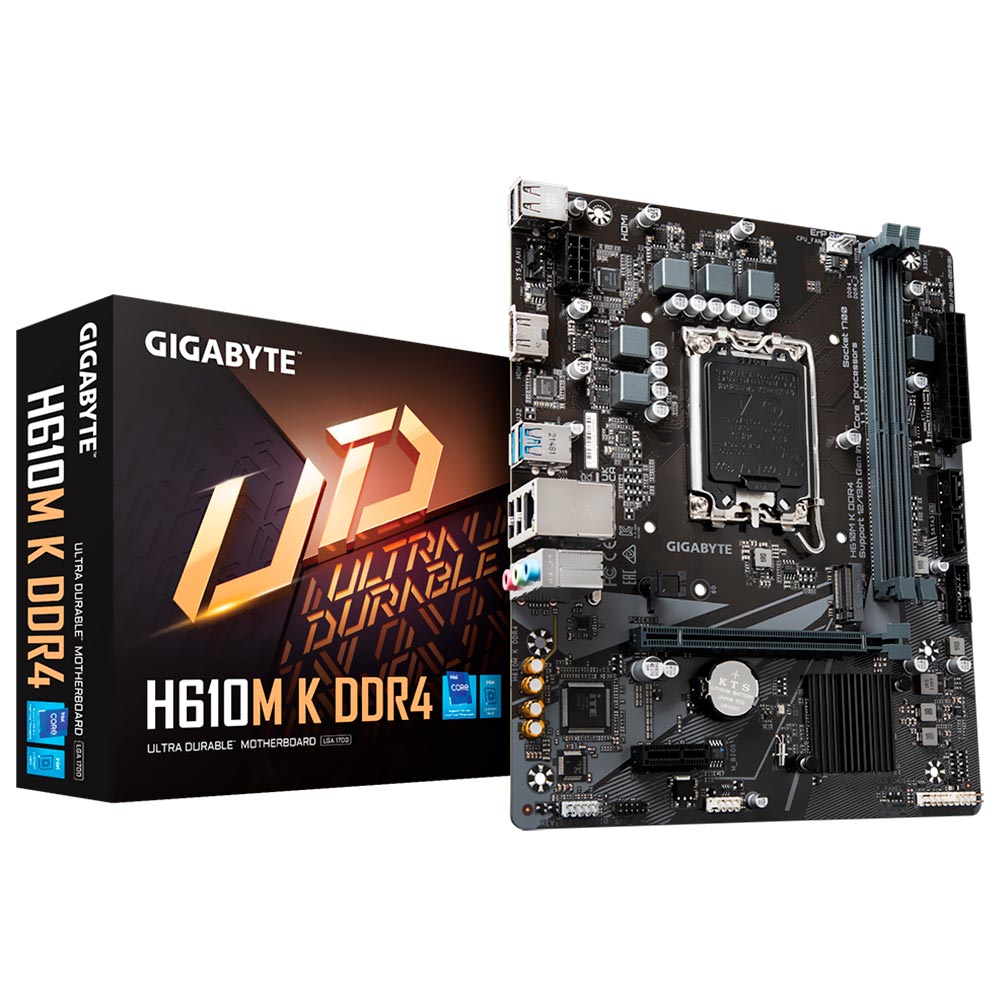 Foto do Produto Placa Mãe Gigabyte H610M K DDR4 Socket LGA 1700 / DDR4