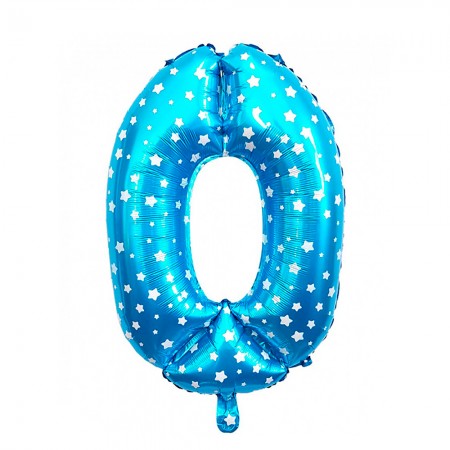 Foto do Produto Balao Numero 0 Azul 16 Polegadas