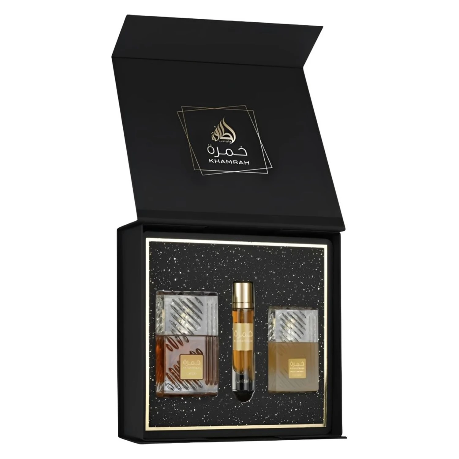 Foto do Produto Kit Perfume Lattafa Khamrah Eau de Parfum Unissex 100ml