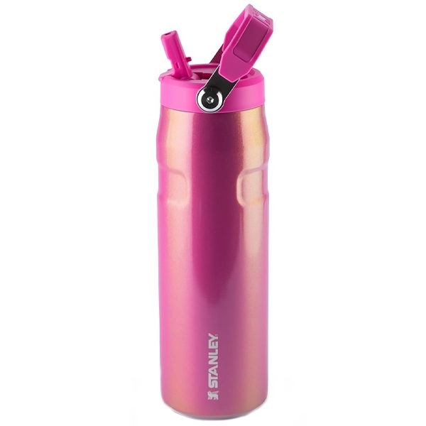 Foto do Produto Garrafa Térmica Stanley Aerolight Iceflow Bottle de 710 ml - Dazzle Pink Shimmer
