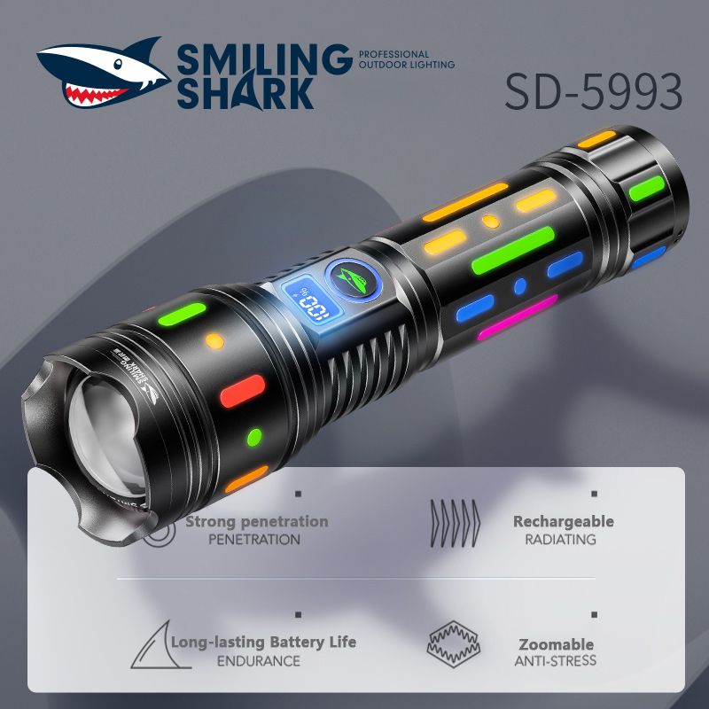 Foto do Produto LANTERNA SHARK M77 USB 8.400LMS SD-5993
