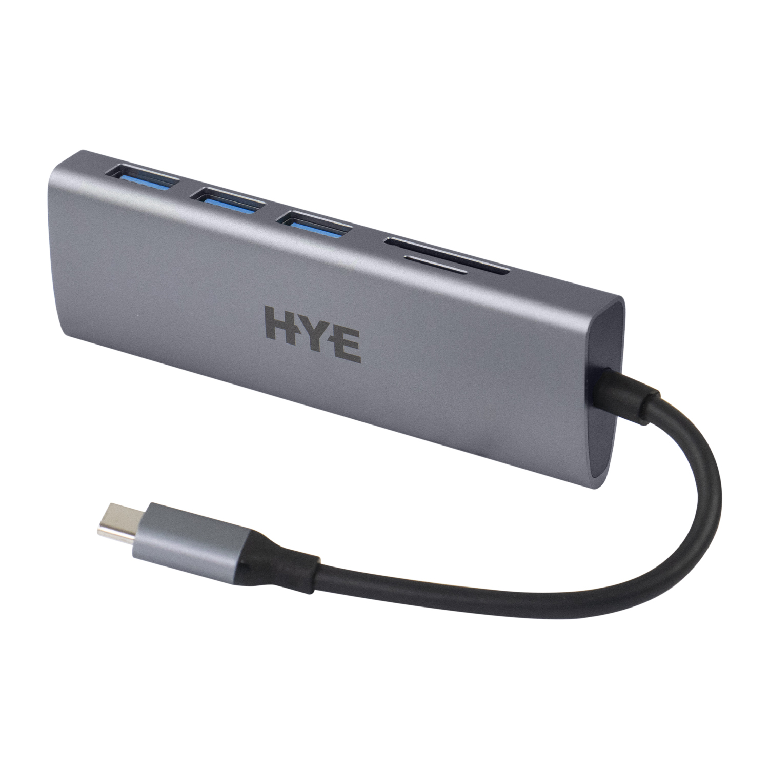 Foto do Produto HUB HYE HYEHU52 - 5 Portas - USB-C - Cinza