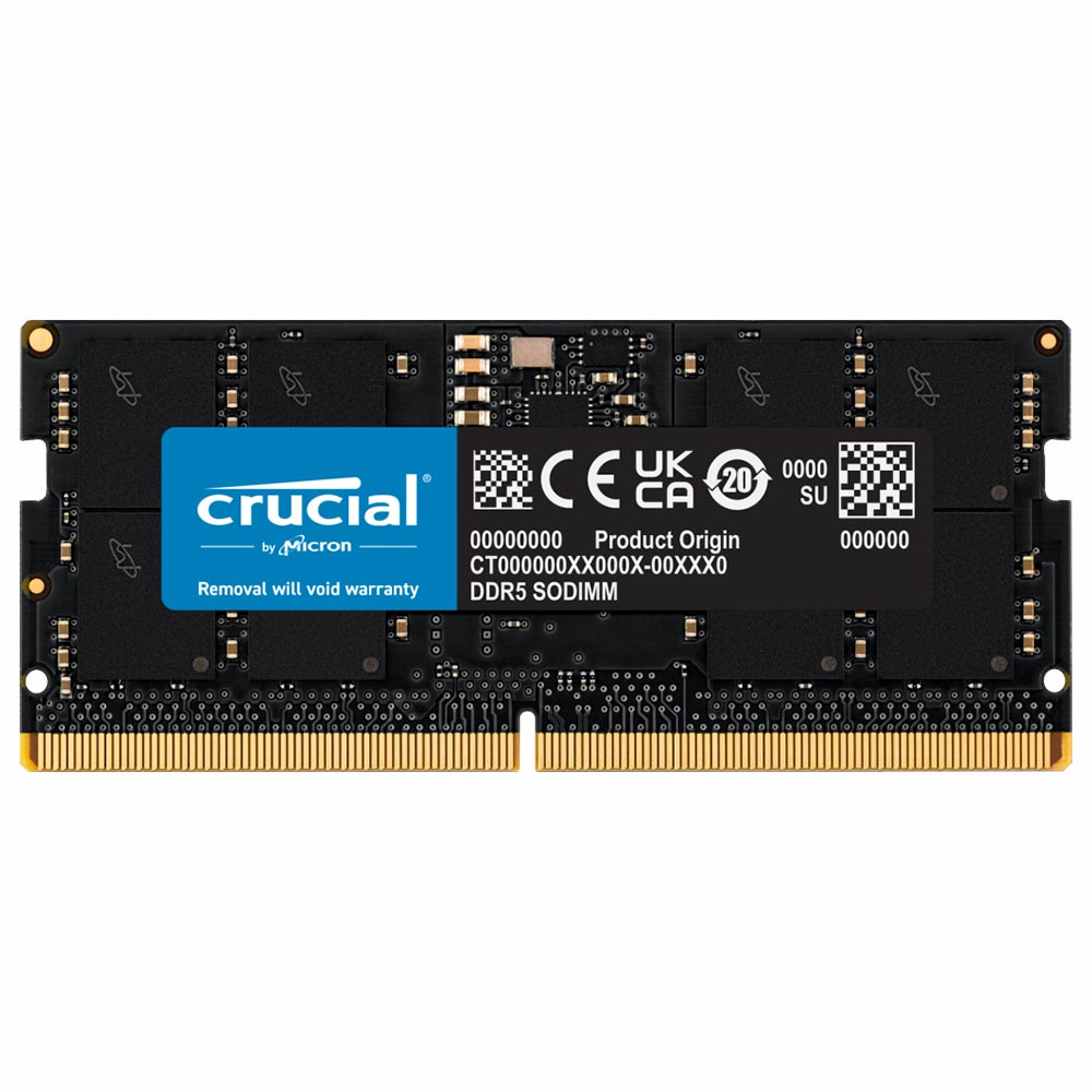 Foto do Produto Memória RAM para Notebook Crucial DDR5 16GB 5600MHz - CT16G56C46S5
