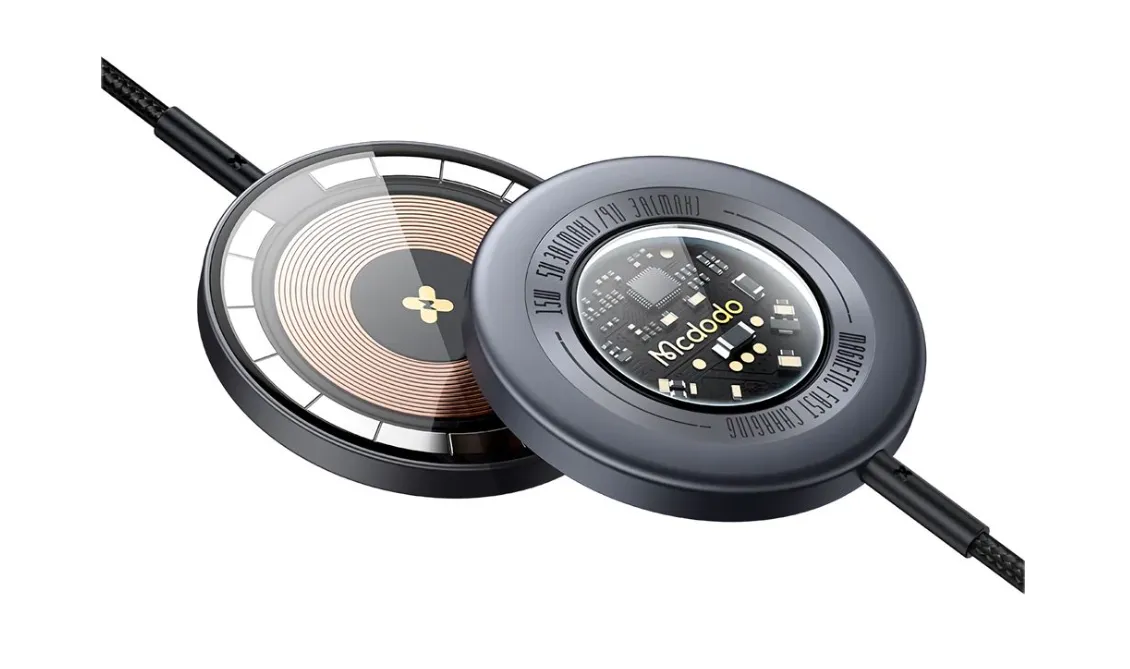 Foto do Produto MCDODO CARGADOR WIRELESS CH-2330 MAGNETIC TRANSPARENTE 15W DEEP GREY