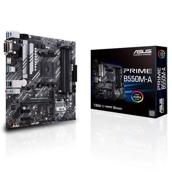 Foto do Produto Placa Mãe Asus Prime B550M-A AMD Soquete AM4