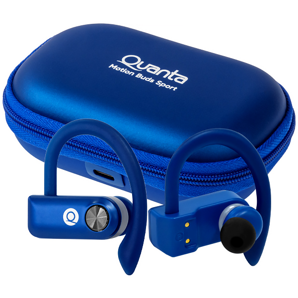 Foto do Produto Fone de Ouvido Sem Fio Quanta Motion Buds Pro QTFOE10 Com Bluetooth 5.1 e Microfone - Azul