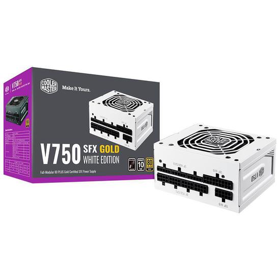 Foto do Produto Fonte Cooler Master V750 SFX Gold White Edition 80 Plus Gold 750W