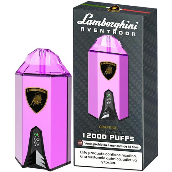 Foto do Produto Vaper Descartável Lamborghini Aventador Grape Ice 12000 Puffs