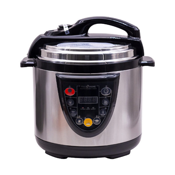 Foto do Produto Panela de Pressão Elétrica Free Home FR-P2042 / 1000W / 6 Litros / 220V ~ 50/60Hz - Prata/Preto