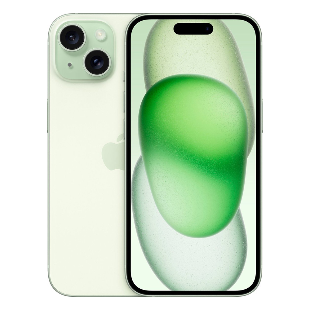 Foto do Produto Apple iPhone 15 128GB LL Tela Super Retina XDR 6.1 Dual Cam 48+12MP/12MP iOS 17 Green - SWAP 'Grade C' (eSIM)(1 Mês Garantia)