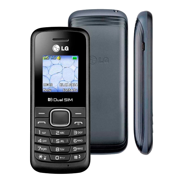 Foto do Produto Celular LG LG-B220 Dual Sim / 3G / 32MB / 32MB / Tela 1.45" / Lanterna / FM - Preto