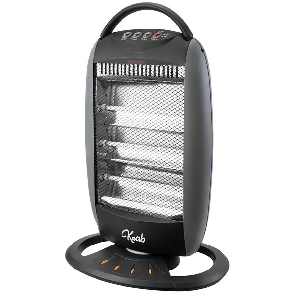 Foto do Produto Aquecedor Krab KBE01200 1.200 watts com Termostato Ajustável 220V ~ 50/60 Hz - Cinza/Preto