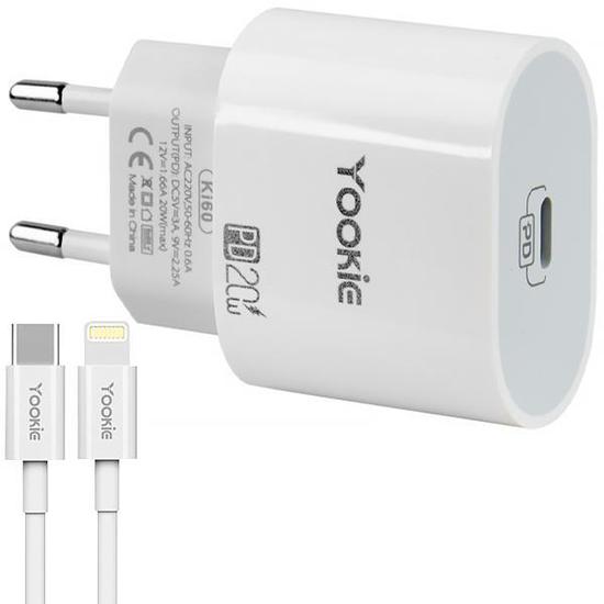 Foto do Produto Carregador Yookie KI60 Bivolt - Cabo Lightning