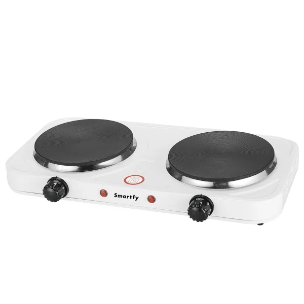 Foto do Produto Fogareiro Fogão Eletrico Smartfy FG04W / 2 Bocas / 2000W / 110V ~ 60HZ - Branco