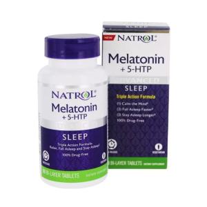Foto do Produto Melatonina 6mg + 5 HTP 50mg Natrol 60 tablets
