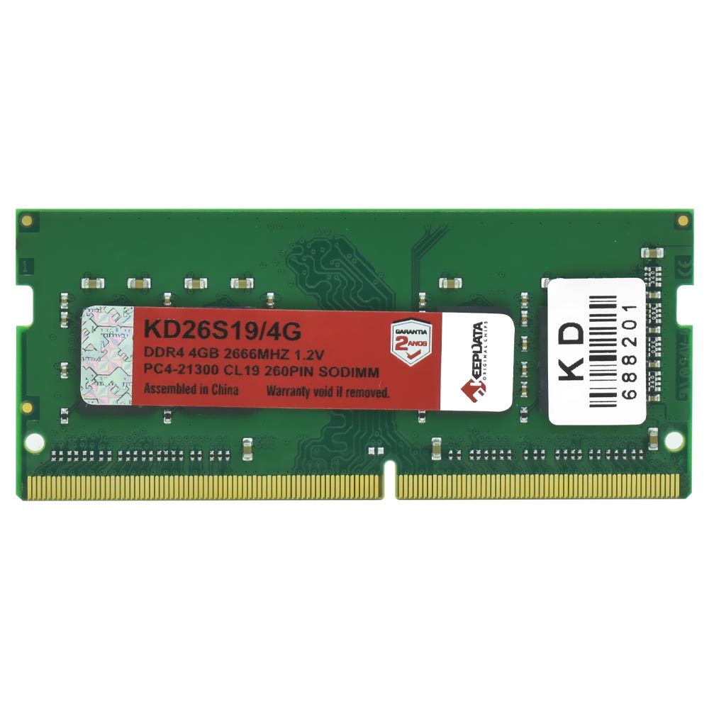 Foto do Produto Memoria RAM para Notebook Keepdata DDR4 4GB 2666MHz - KD26S19/4G