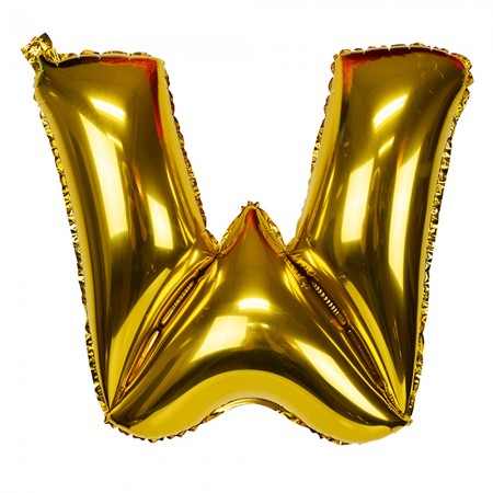 Foto do Produto Balao Letra W Dourado 32 Polegadas