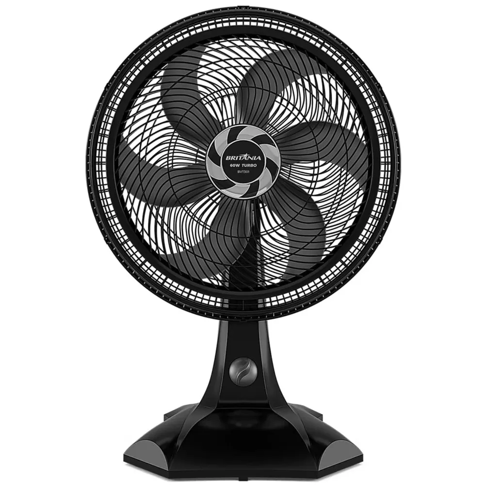 Foto do Produto BRITANIA VENTILADOR DE MESA BVT301 3VEL/6PAS PLAST Y METAL 220V NEGRO