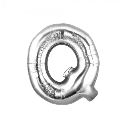 Foto do Produto Balao Letra Q Prata 16 Polegadas