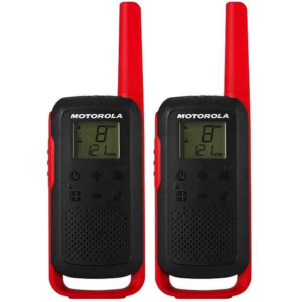 Foto do Produto Walkie-Talkie Motorola TALKABOUT T210 22 Canais/32 km Bivolt - Preto/Vermelho