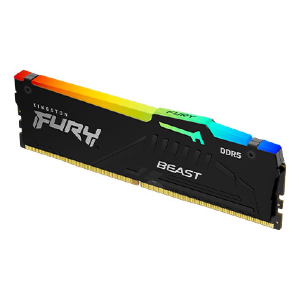 Foto do Produto MEM DDR5 32GB 6000 KINGSTON FURY BEAST BLACK RGB