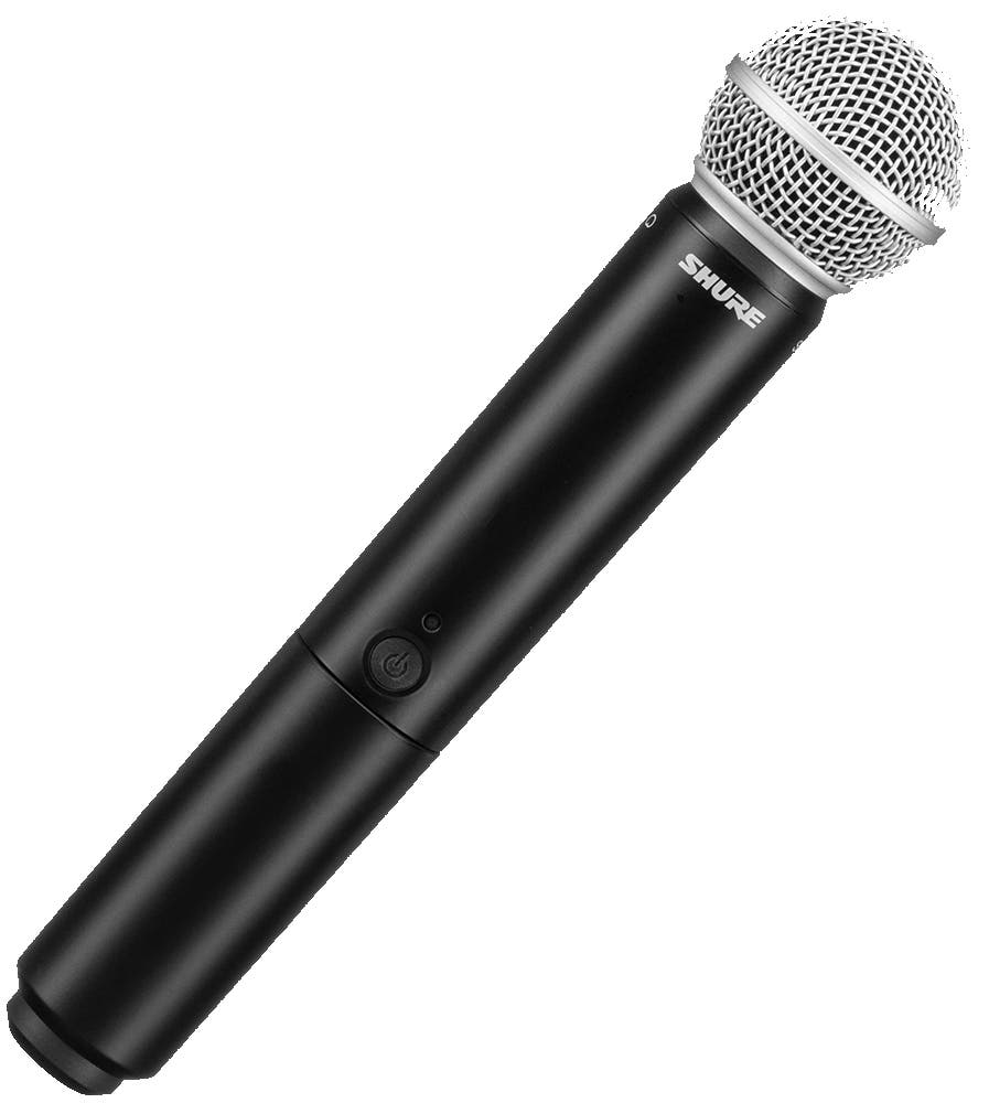 Foto do Produto Microfone + Receiver Shure BLX24/SM58-J10 sem Fio Preto