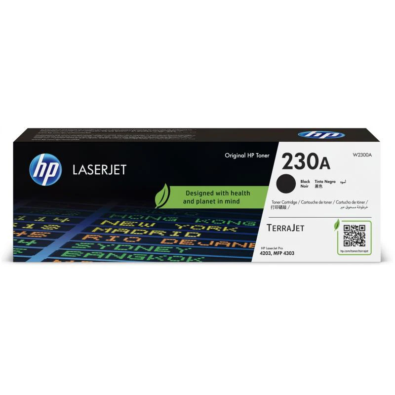 Foto do Produto Toner HP 230A W2300A Black (Impresora HP laserJet 4203DW / MFP 4303FDW )