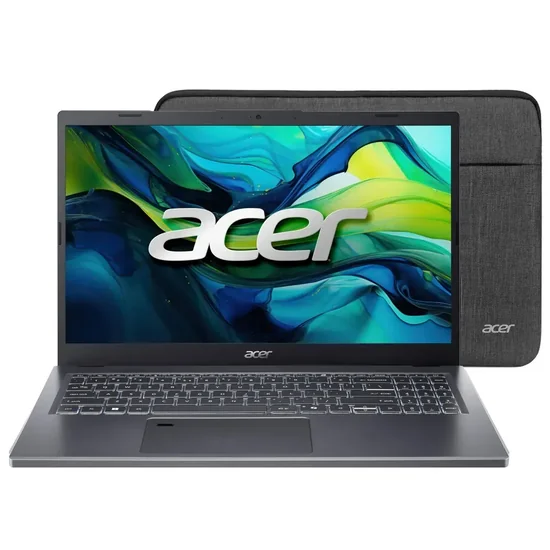 Foto do Produto NB ACER ASPIRE A15-51M-93B6 I9-13900H 2.6GHZ/ 16GB/ 1TB SSD/ 15.6 LED FHD/ BACKLIT KEYBOARD/ STEEL GRAY/ W11H