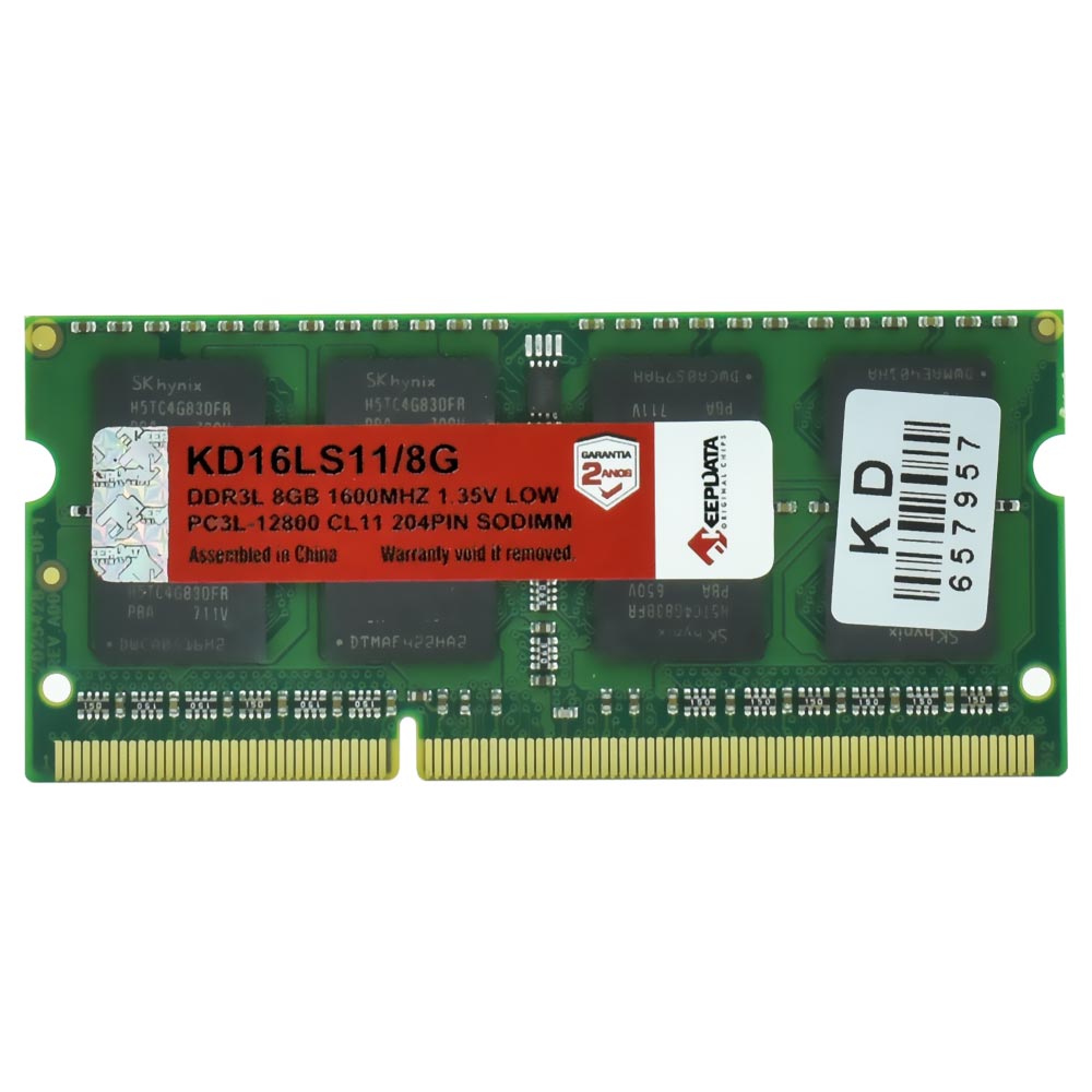 Foto do Produto Memória RAM para Notebook Keepdata DDR3L 8GB 1600MHz - KD16LS11/8G