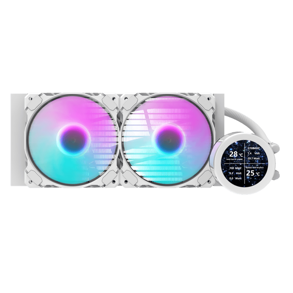 Foto do Produto Water Cooler Para Processador darkFlash Nebula DN240S 240MM ARGB - Branco