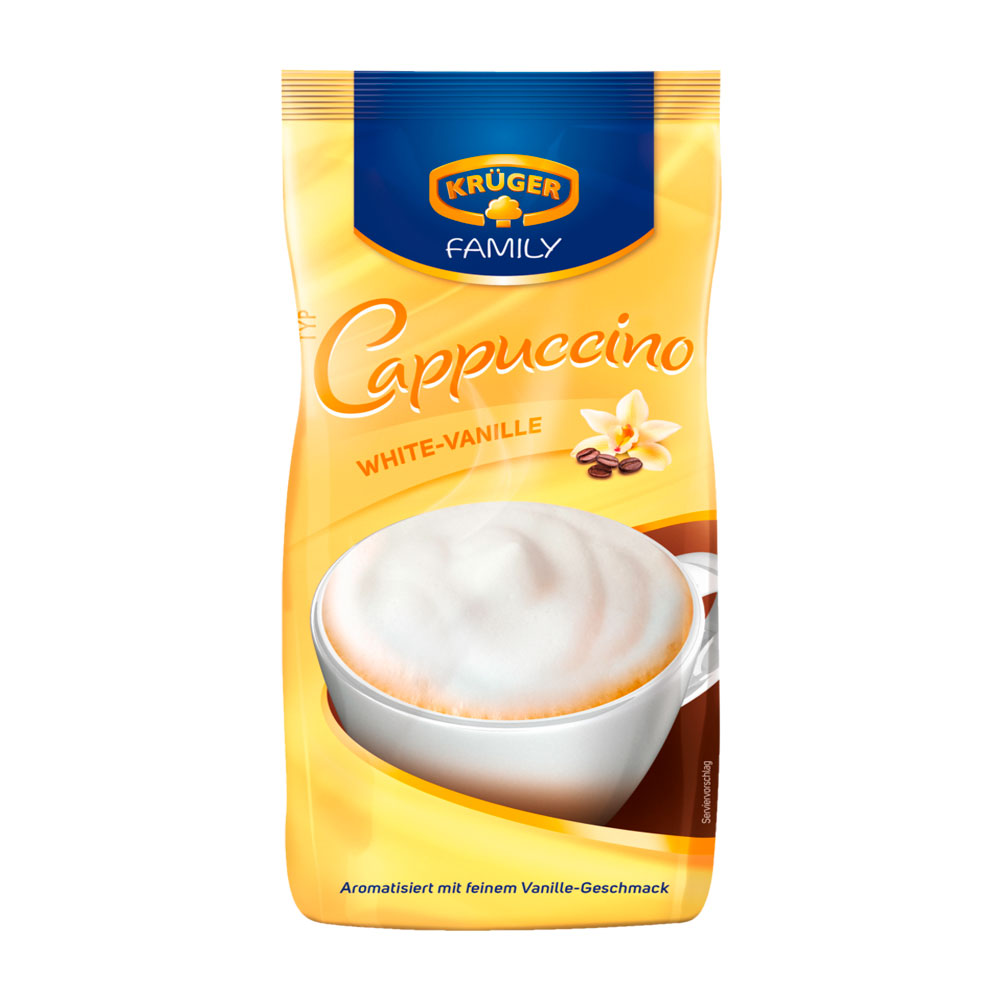 Foto do Produto CAFÉ CAPPUCCINO KRÜGER FAMILY WHITE-VANILLE 500GR