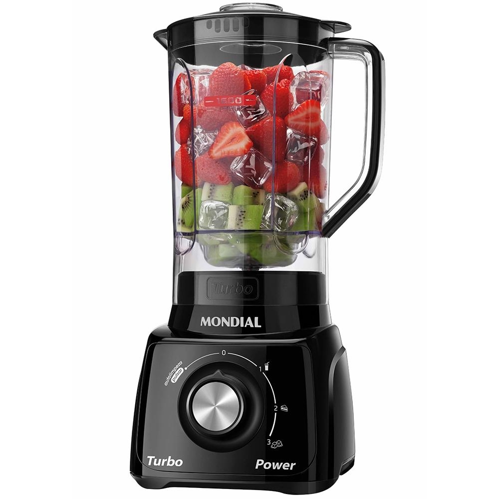Foto do Produto Liquidificador Mondial Turbo Power L-99FB - 550W - 2.2L - 110V/60Hz - Preto