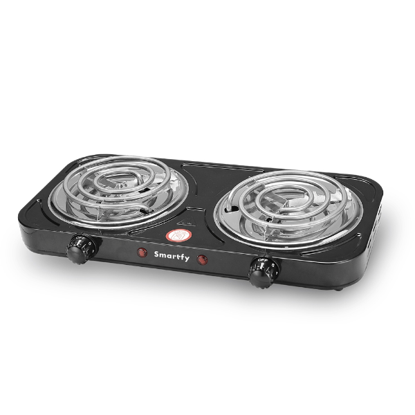 Foto do Produto Fogareiro Fogão Eletrico Smartfy FG03B / 2 Bocas / 2000W / 110V ~ 60HZ - Preto
