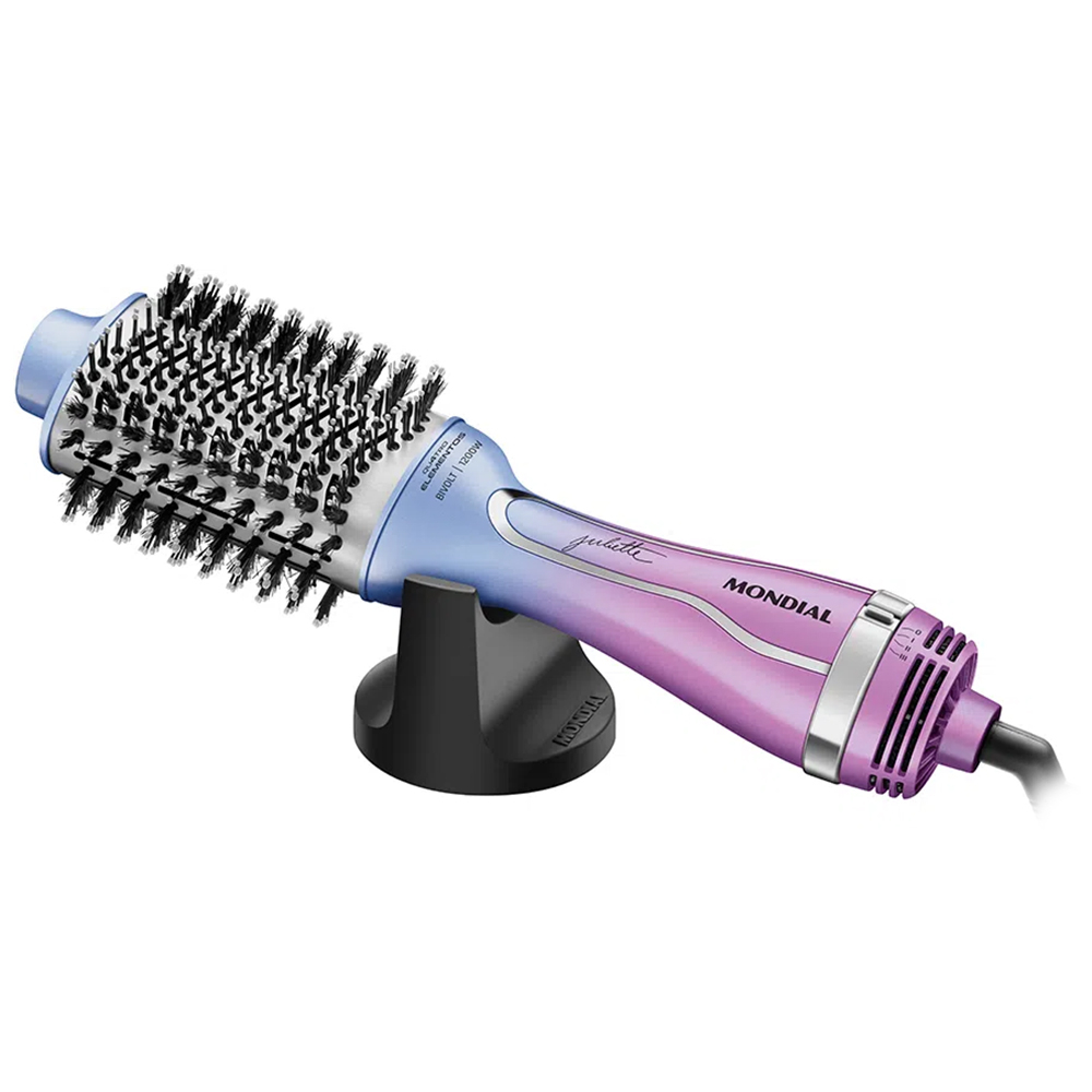 Foto do Produto Escova Secadora Mondial Juliette ES-JU-03 - 1200W - Bivolt - 50/60Hz - Rosa e Azul