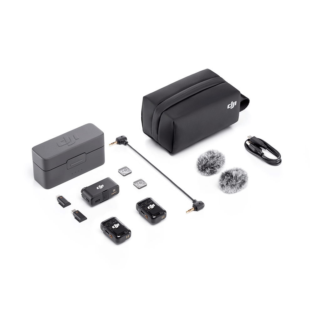 Foto do Produto MICROFONE DIGITAL WIRELESS DJI MIC 2 (2 TX + 1 RX + CHARGING CASE) FCC