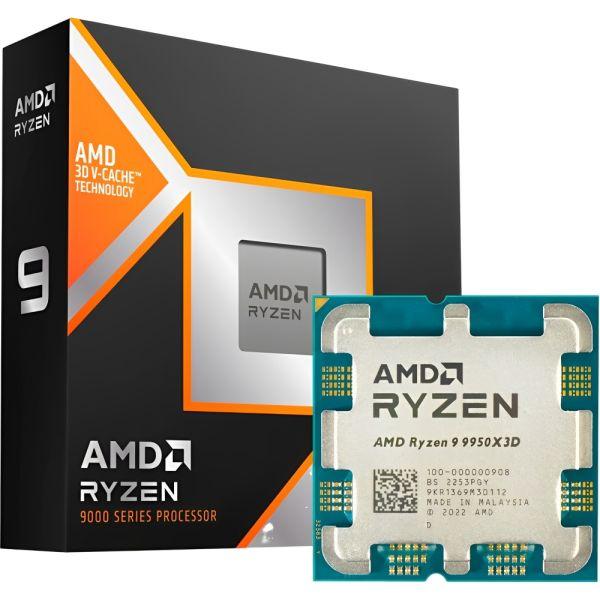Foto do Produto CPU AMD AM5 RYZEN R9-9950X3D 4.3GHZ 144MB