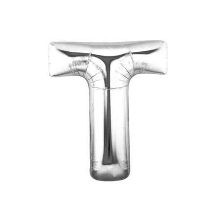 Foto do Produto Balao Letra T Prata 16 Polegadas