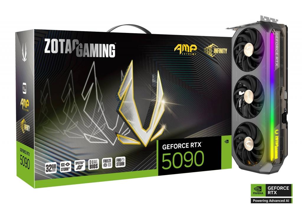 Foto do Produto Placa de Video 32GB EXP. GF-RTX5090 Zotac Amp Extreme Infinity ZT-B50900B-10P