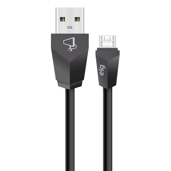 Foto do Produto Cabo Micro USB Elg M518 - 1.8 Metros / Injetado em PVC / 12W / 2.4A