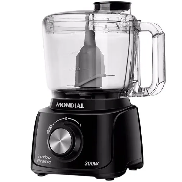 Foto do Produto Mini Processador de Alimentos Mondial Turbo Pratic MP-16-B 500 ml 127V ~ 60Hz - Preto