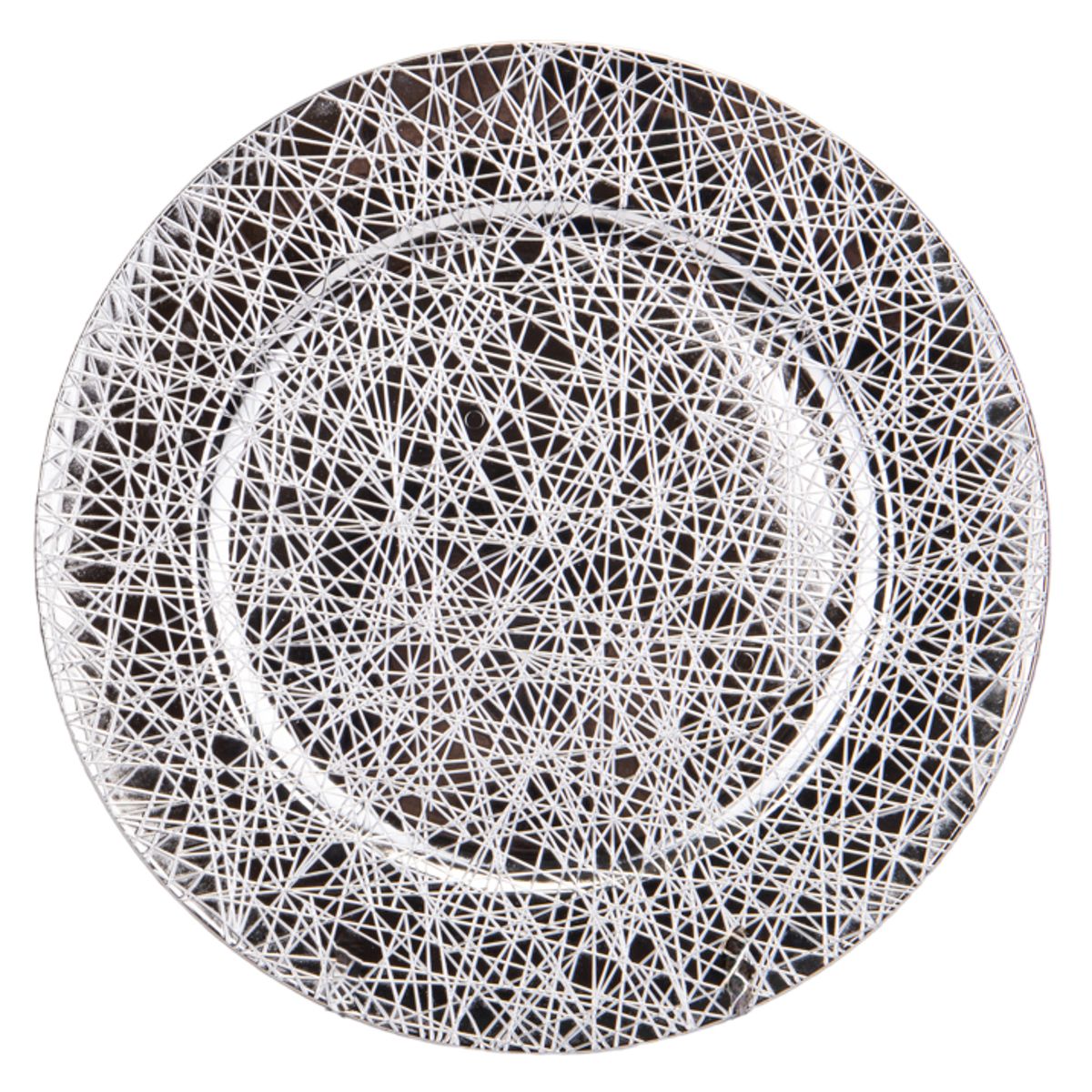 Foto do Produto SOUSPLAT REDONDO DE LUJO 33CM TRABAJADO EN ALTO RELIEVE PLATA