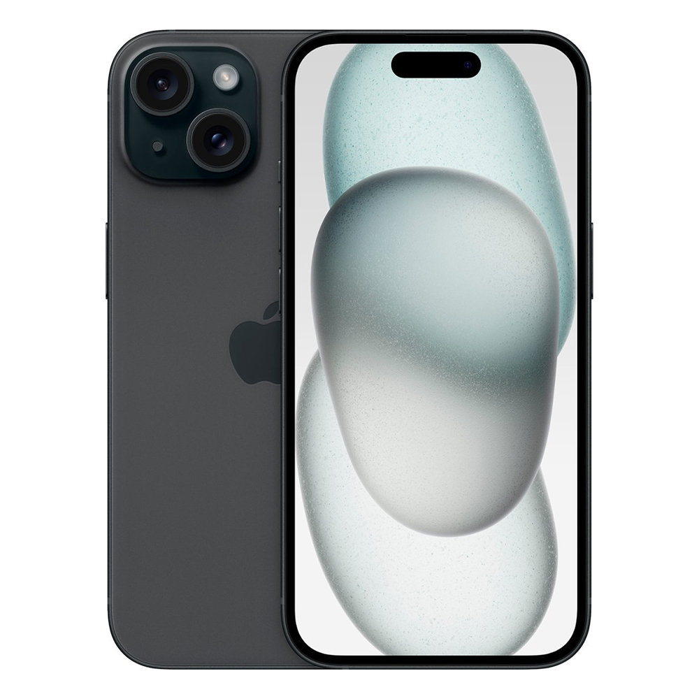 Foto do Produto Apple iPhone 15 128GB LL Tela Super Retina XDR 6.1 Dual Cam 48+12MP/12MP iOS 17 Black - SWAP 'Grade B' (eSIM)(1 Mês Garantia)