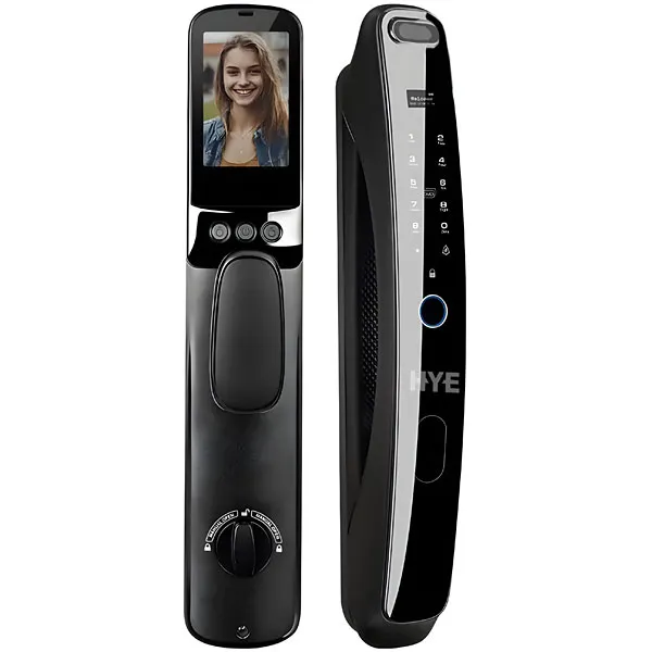 Foto do Produto Fechadura Eletrônica para Porta HYE 820A Face Tuya com Câmera - Preta