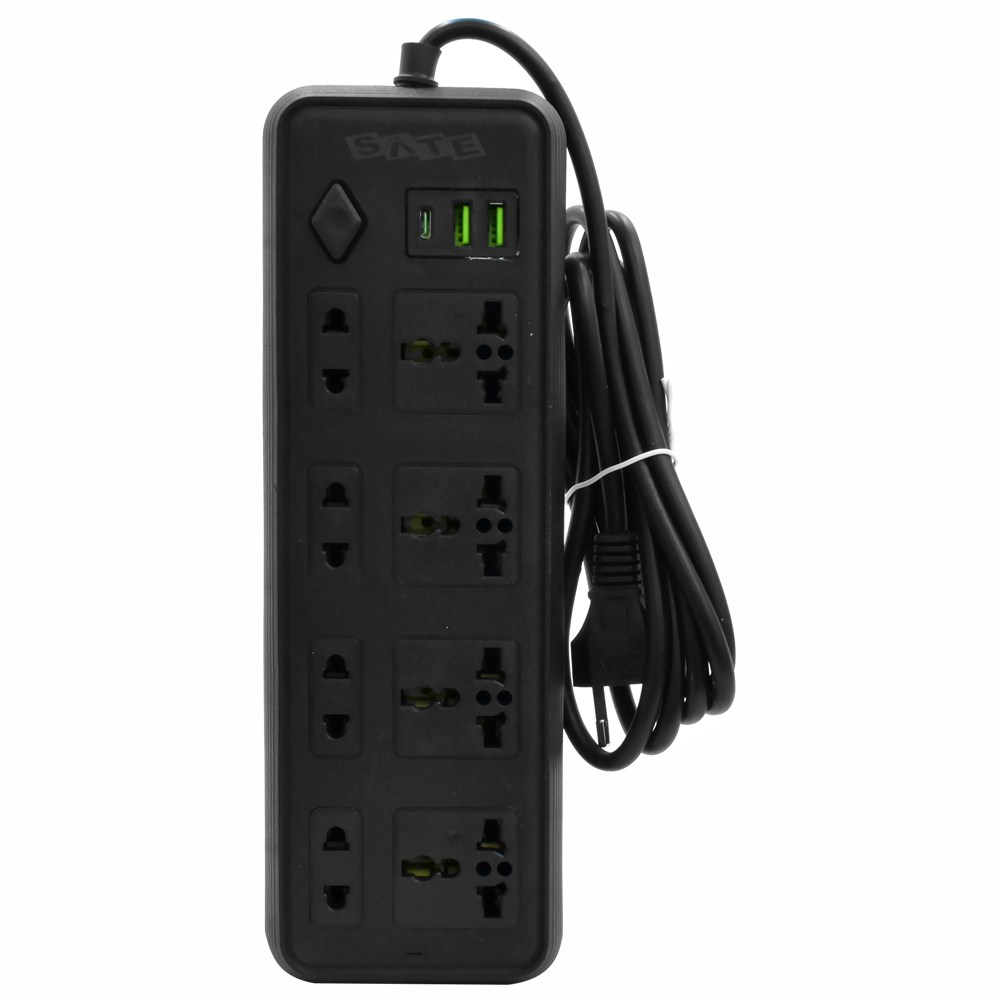 Foto do Produto Filtro de Linha Satellite A-R282U 8 Tomadas / 2 USB / USB-C / 2M