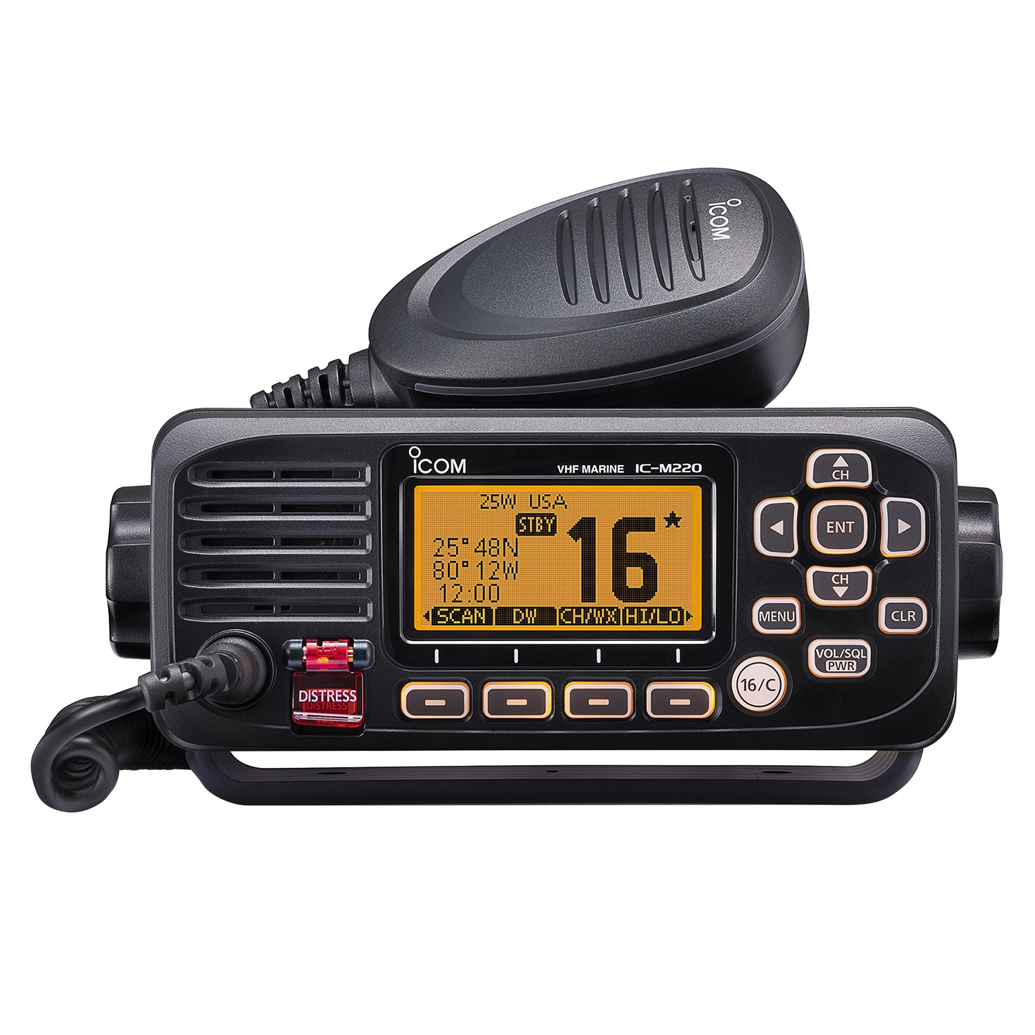 Foto do Produto Rádio Amador Icom IC-M220 - 16 Canais - VHF - Transceptor Marinho - Preto