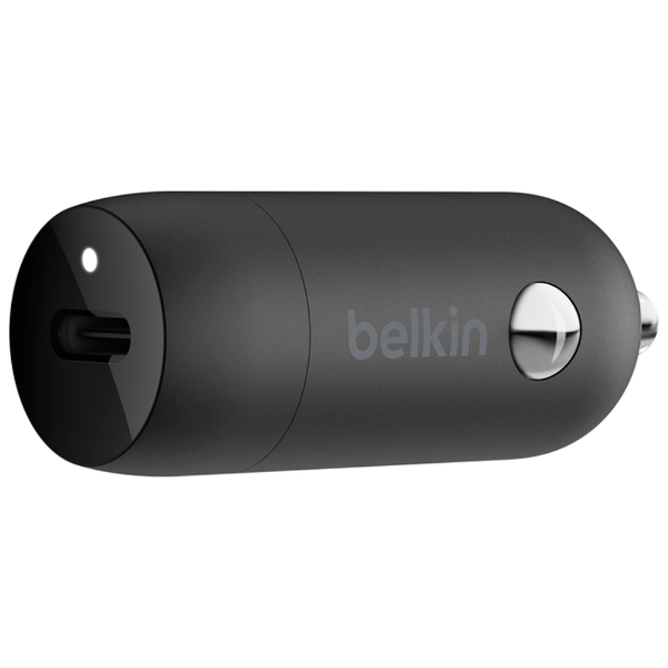 Foto do Produto Carregador Veicular Belkin CCA003BTBK / 20W / USB-C – Preto